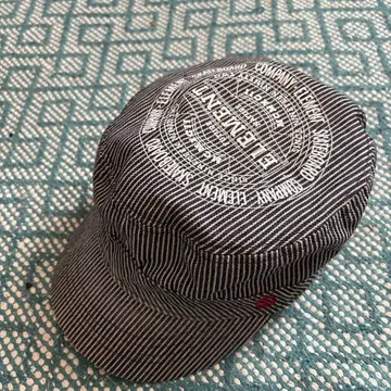 엘리먼트 ELEMENT 스트라이프 패턴 워크캡 빨간색 로고 자수