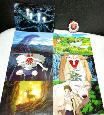 모노노케 히메 마그넷 엽서 지브리 세트