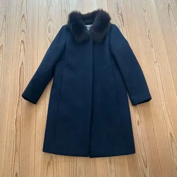 노리즈 다크 네이비 코트 퍼 옷깃 (탈부착 가능) 사이즈 40