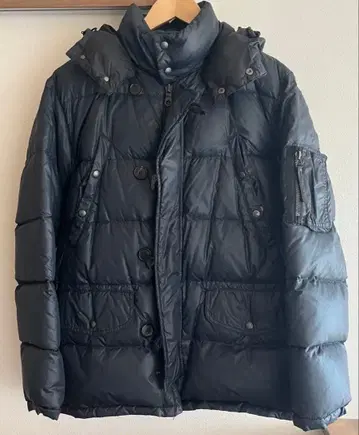 DUVETICA 다운 자켓 네이비 후드 부착