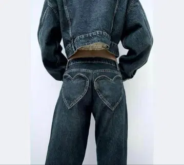 ZARA 하트 데님 팬츠