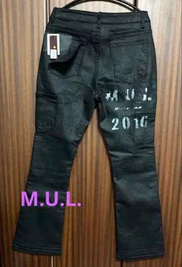 M.U.L. 레어 코팅 데님 블랙 m.u.l