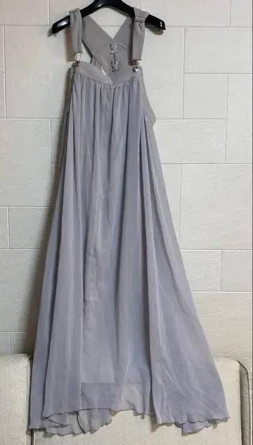 LASUD ACTIVE 점퍼 스커트 살로펫 원피스 그레이