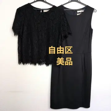 자유구 블랙 레이스 탑 포함 드레스