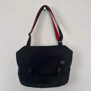 블랙 나일론 메신저 백