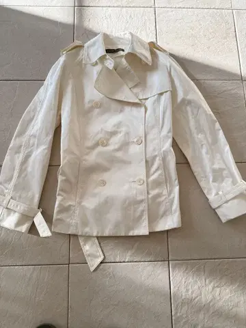 ANNE KLEIN 화이트 트렌치코트