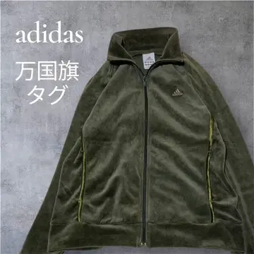 만국기 00s adidas 집업 벨로아 자켓 카키 M