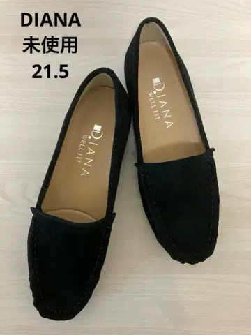 [ 미사용 ] 다이애나 슬립온 벨로아 블랙 21.5