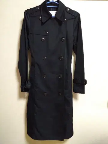 더블 브레스트 트렌치코트 블랙