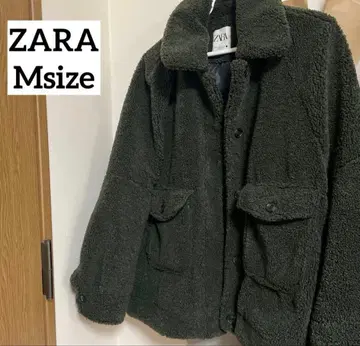 ZARA 다크 그린 보아 자켓 M 사이즈