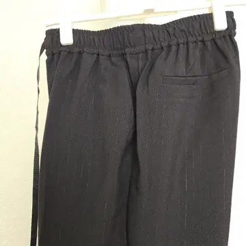 OPAQUE.CLIP 라메 스트라이프 이지 와이드 팬츠