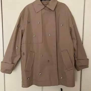 ZARA 비즈 장식 베이지 자켓 XS