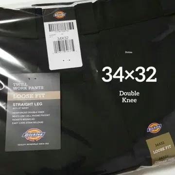34 x 32 [새상품 미사용] 디키즈 더블니 85283 BLACK