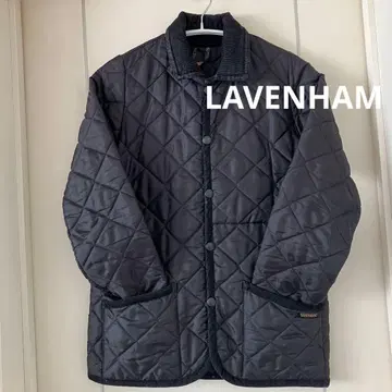 라벤햄 블랙 퀼팅 자켓 코듀로이 카라 부착 34