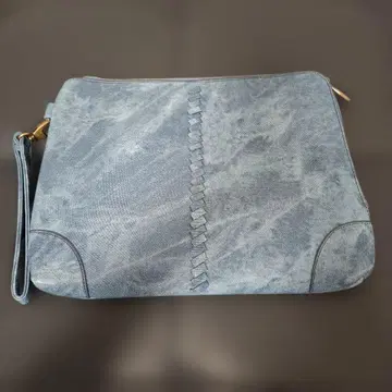 데님풍 클러치백 파랑