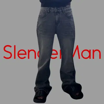 Archive 다크 그레이 플레어 데님 색바램 vintage swag