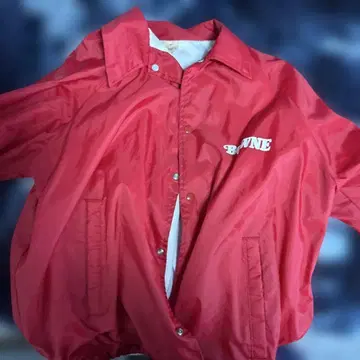 빨간색 L 사이즈 나일론 자켓