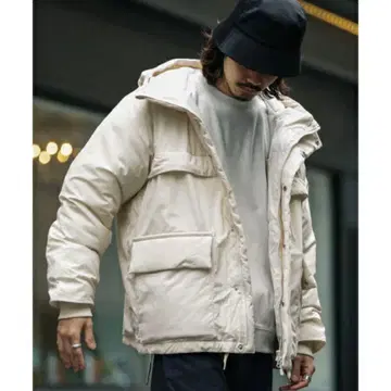 어반 리서치 서니 레이블 남성용 충전솜 블루종 자켓 L 아이보리