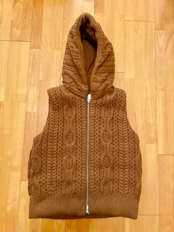 라코스테 LACOSTE 케이블 니트 다운 베스트 36 브라운 브라운