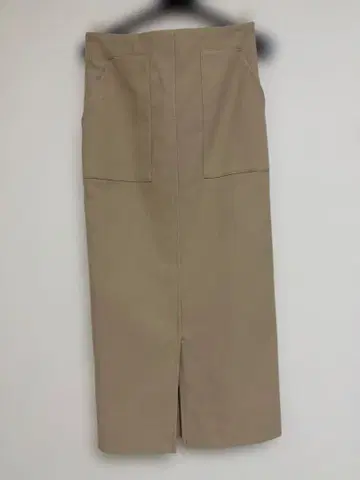 베이지 타이트 스커트 뒷 지퍼