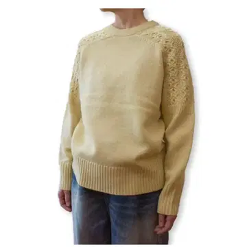 homspun 아이보리 니트 스웨터 긴팔