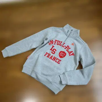 르꼬끄 스포르티브 하프 지퍼 그레이 트레이닝복 M 속기모