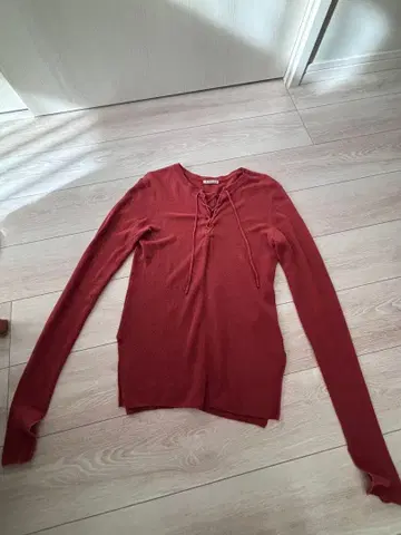 AURALEE 레이스업 니트