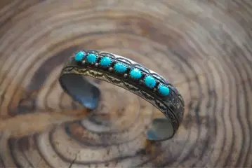 터콰이즈 스톤 실버 뱅글