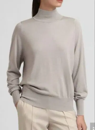 Theory luxe 모크넥 니트 그레이