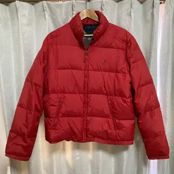 TOMMY HILFIGER 레드 남성용 다운 자켓 M
