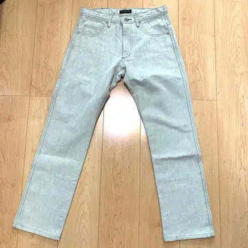 MORGAN HOMME 헤링본 데님 스트레이트 팬츠 S 일본제