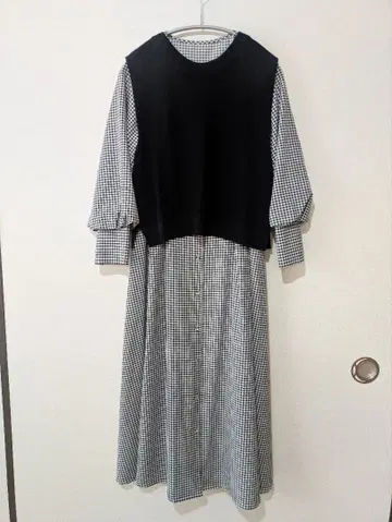 에니시스 셔츠 원피스 베스트 포함 M