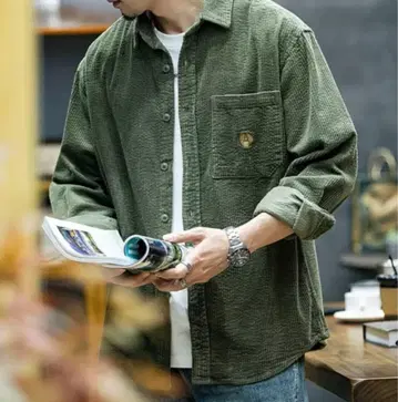 CLASSIC REBOOT 긴팔 셔츠 XL 올리브 그린