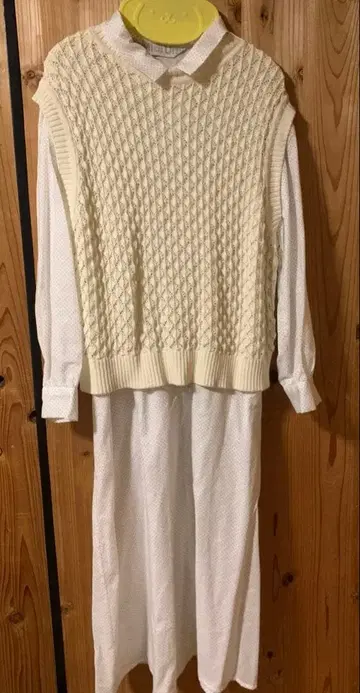 midiumi 아이보리 레이어드 니트 세트