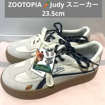 주토피아 주디 당근 자수 스니커즈