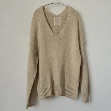 TODAYFUL V넥 코튼 니트 아이보리
