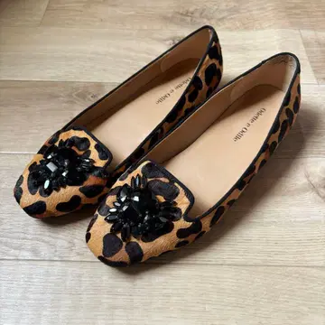 ODETTE E ODILE 레오파드 플랫슈즈 24.5