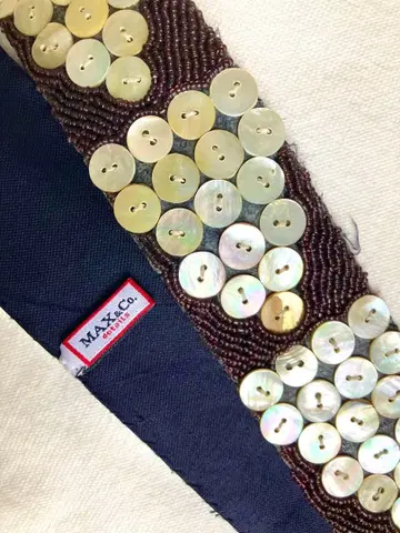 MAX&CO 조개 버튼 비즈 벨트