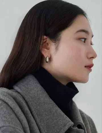 crewre 크루레 글로시 페블 귀찌 실버