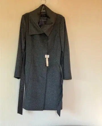 그레이 롱 코트 울 슈퍼 핸드메이드