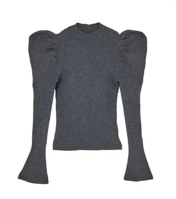 volume sleeve glitter rib knit top