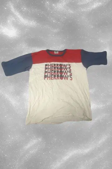 PHERROW'S 7부 소매 티셔츠 화이트/레드/블루