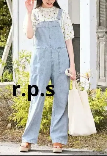 r.p.s 데님 와이드 오버롤