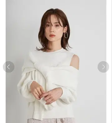 snidel 디포메이션 니트 풀오버