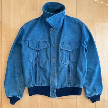 70s BIG SMITH 데님 블루종 G 리브 스윙탑