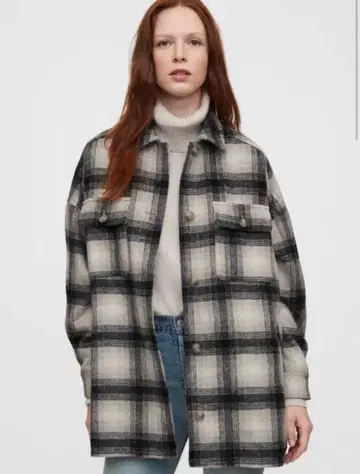 GAP 플란넬 체크 셔츠 자켓