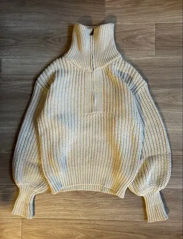 AMAIL 도쿄 하프 ZIP 니트 풀오버 루즈핏 프리 사이즈