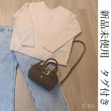 새상품급 트웰브 아젠다 긴팔 모헤어 니트 풀오버 캐시미어 베이지