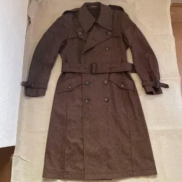 남성용 울 롱 코트