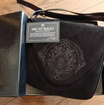 BRUNO MAGLI 블랙 스웨이드 숄더백